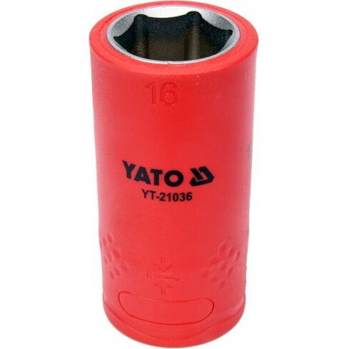 Galvutė izoliuota 16 mm, 1/2" VDE (YT-21036) Galvutė izoliuota 16 mm, 1/2" VDE (YT-21036)