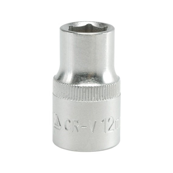 Galvutė 1/2", šešiakampė 12mm (YT-1205) Galvutė 1/2", šešiakampė 12mm (YT-1205)