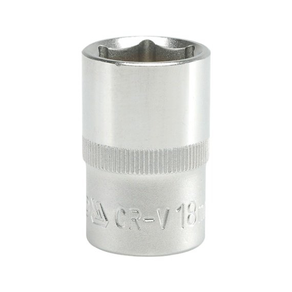 Galvutė 1/2", šešiakampė 18mm (YT-1211) Galvutė 1/2", šešiakampė 18mm (YT-1211)