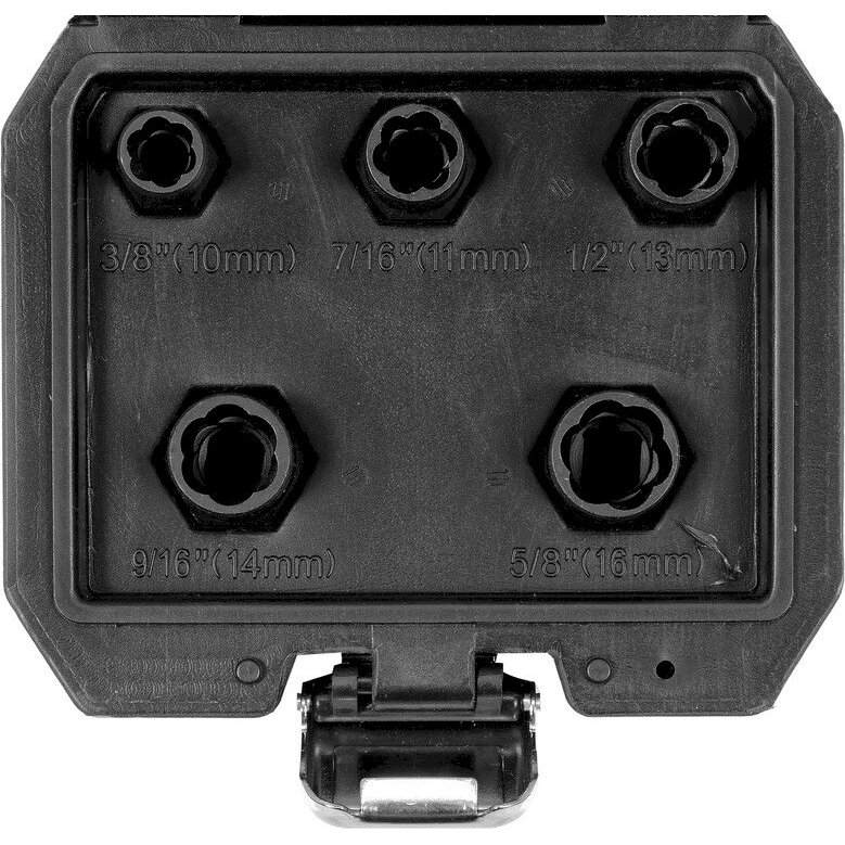 Galvučių rinkinys sugadintiems varžtams | 10/11/13/14/16 mm | 5 vnt. (YT-06038) Galvučių rinkinys sugadintiems varžtams | 10/11/13/14/16 mm | 5 vnt. (YT-06038)