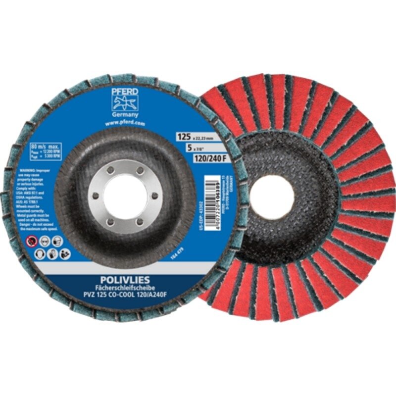Galutinio šlifavimo diskas PFERD PVZ 125 CO-Cool 120A/240F Galutinio šlifavimo diskas PFERD PVZ 125 CO-Cool 120A/240F
