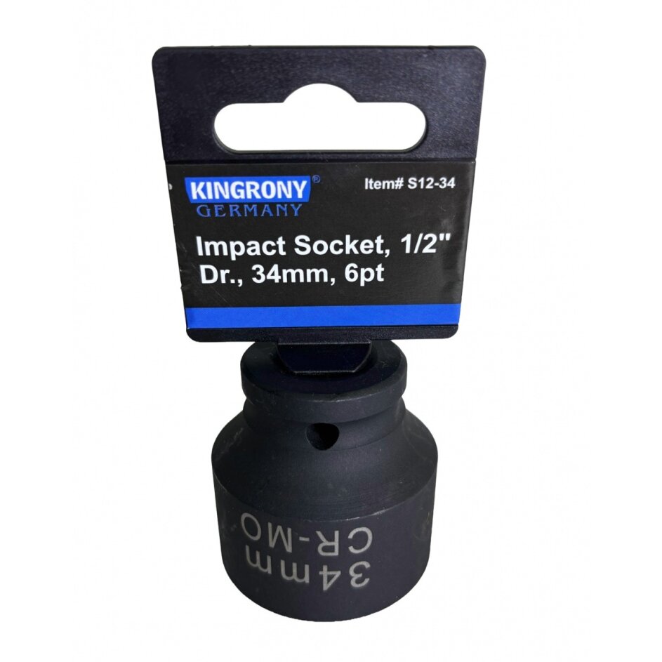 Galvutė smūginė šešiakampė | 12,5 mm (1/2") | 34 mm (S12-34)