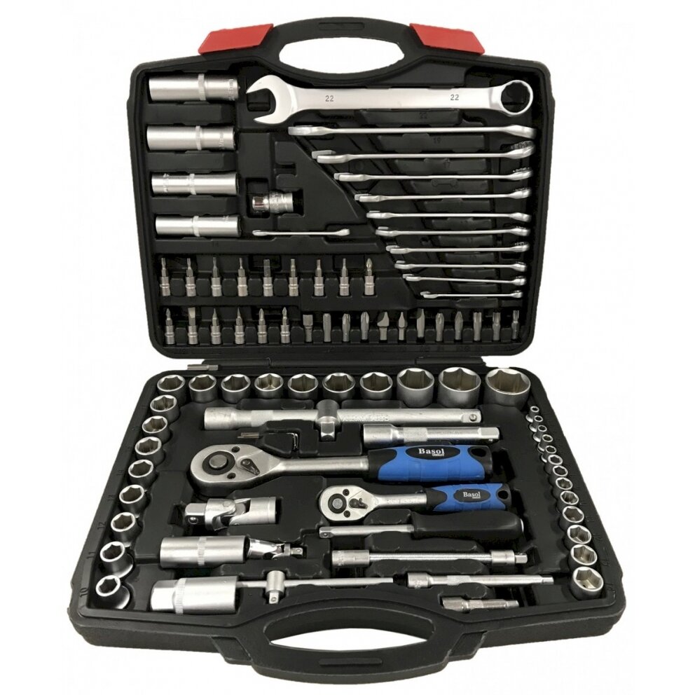 Galvučių ir raktų rinkinys | 1/4" + 1/2" | 94 vnt. (BS0094) Galvučių ir raktų rinkinys | 1/4" + 1/2" | 94 vnt. (BS0094)