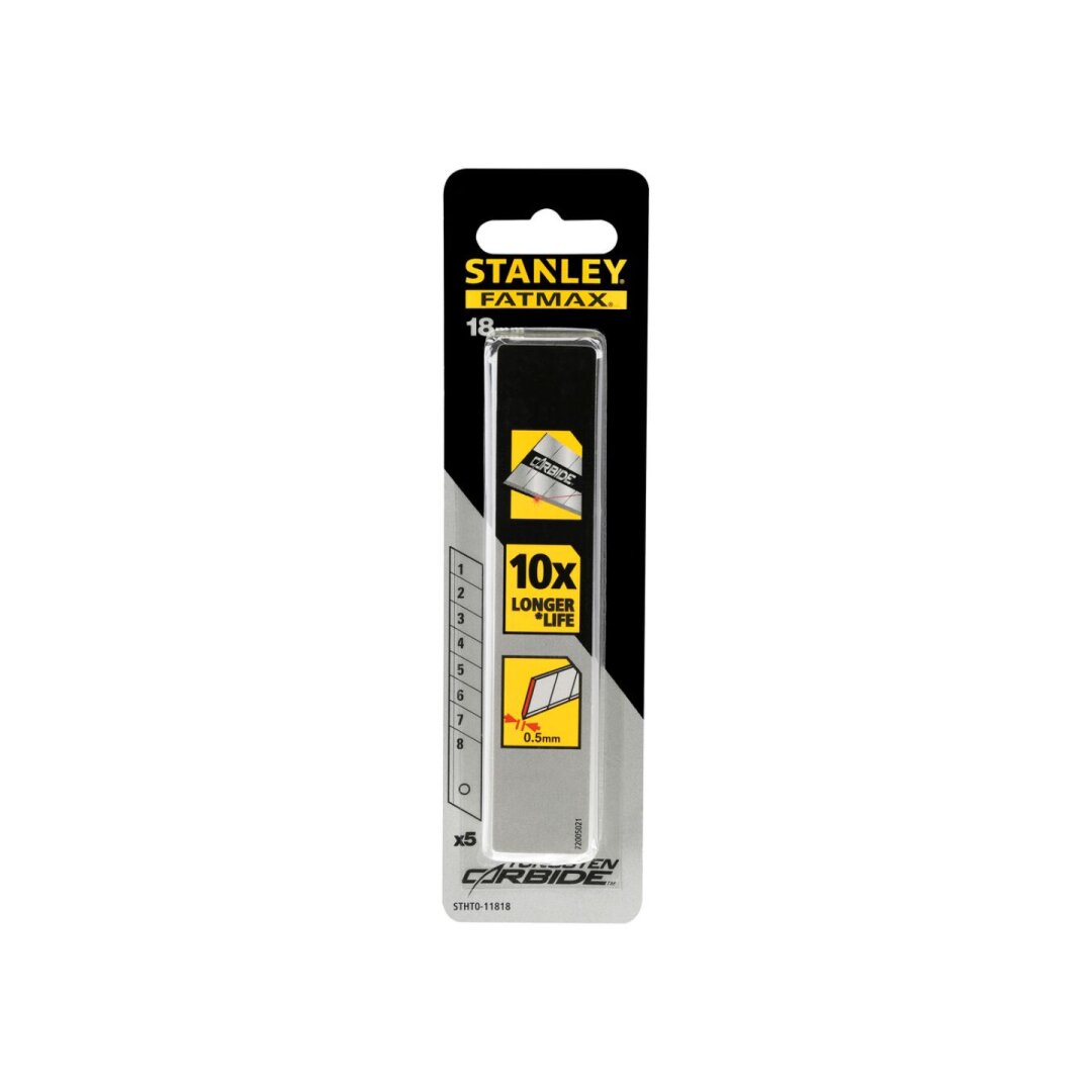 Gelęžtės atsarginės 18mm,5vnt Stanley FATMAX STHT0-11818 1 Gelęžtės atsarginės 18mm,5vnt Stanley FATMAX STHT0-11818 1