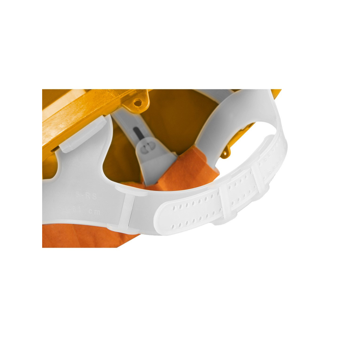 Geltonos spalvos sertifikuotas apsauginis šalmas 6