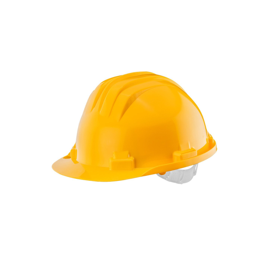 Geltonos spalvos sertifikuotas apsauginis šalmas