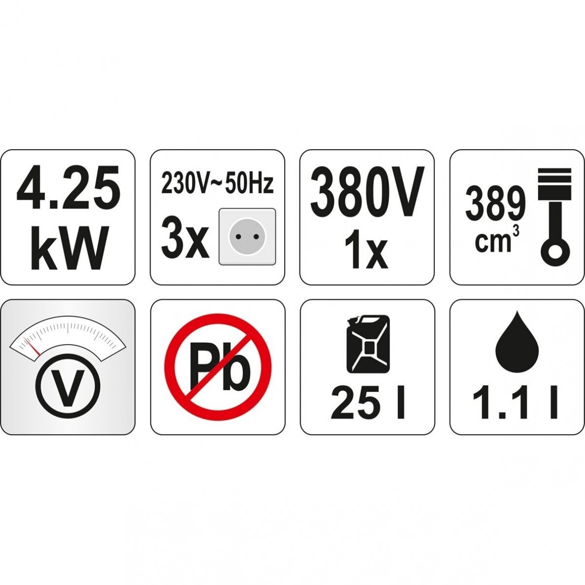Generatorius benzininis Yato YT-85460 5500W (230-400V) 1 Generatorius benzininis Yato YT-85460 5500W (230-400V) 1