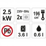 Generatorius benzininis Yato 2700W AVR (230V)