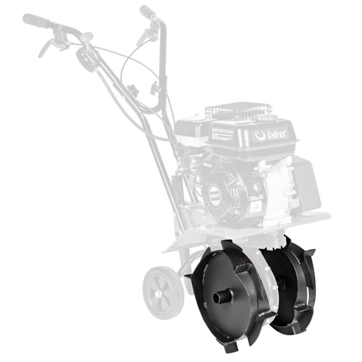 Geležiniai ratai su ašimis CEDRUS kultivatoriui GL07 Geležiniai ratai su ašimis CEDRUS kultivatoriui GL07