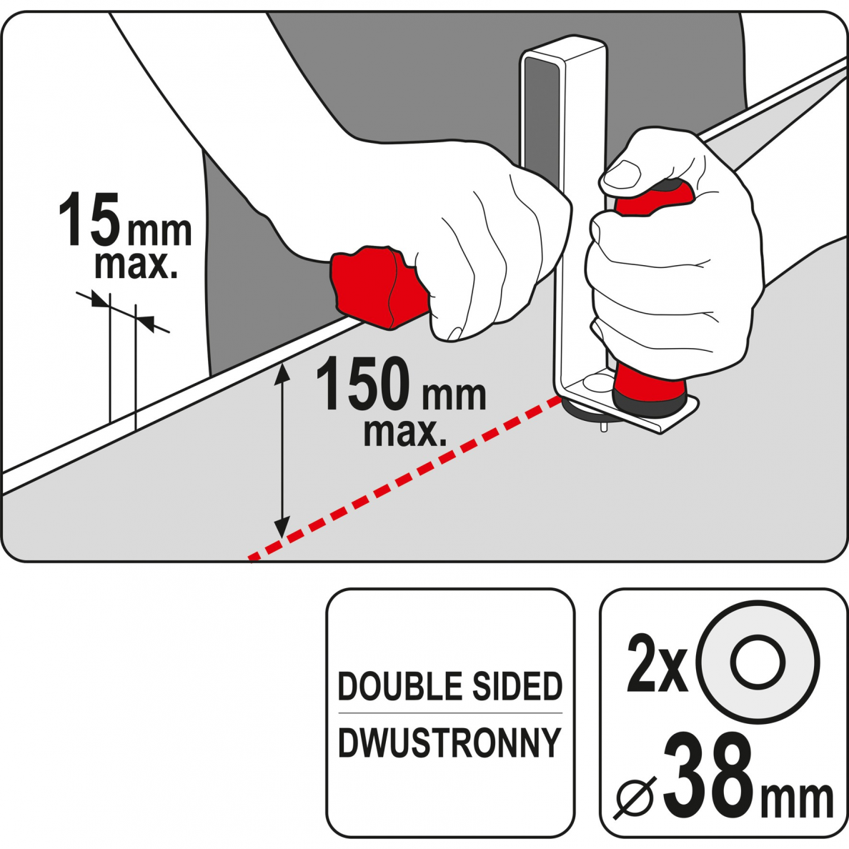 Dvipusė gipso kartono pjaustyklė Yato 2 Dvipusė gipso kartono pjaustyklė Yato 2