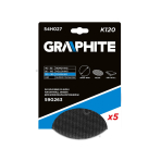 Gipso šlifavimo grotelės su Velcro 180 mm, K120, 5vnt šlifuokliui 59G263