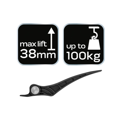 Gipso-kartono plokščių, durų ir kitų konstrukcinių elementų pakėlimo svirtis Aliuminis 6 Gipso-kartono plokščių, durų ir kitų konstrukcinių elementų pakėlimo svirtis Aliuminis 6