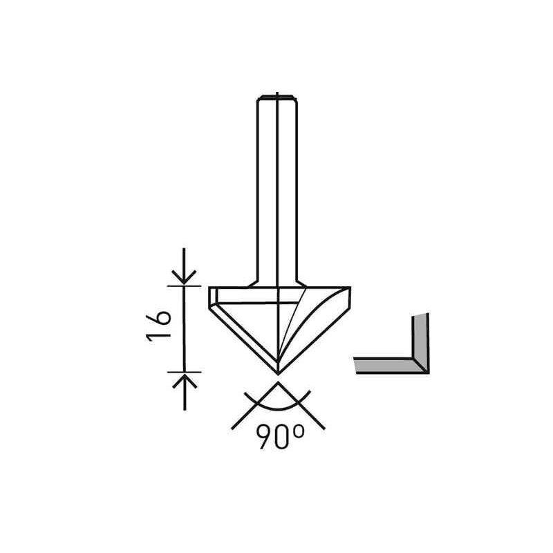 Gipskartonio freza Festool HW S8 D32/90° (491001) 1 Gipskartonio freza Festool HW S8 D32/90° (491001) 1