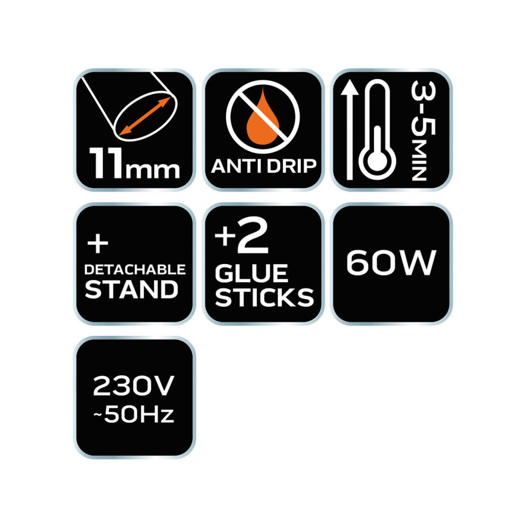 Glue gun 11mm 60W CE 6