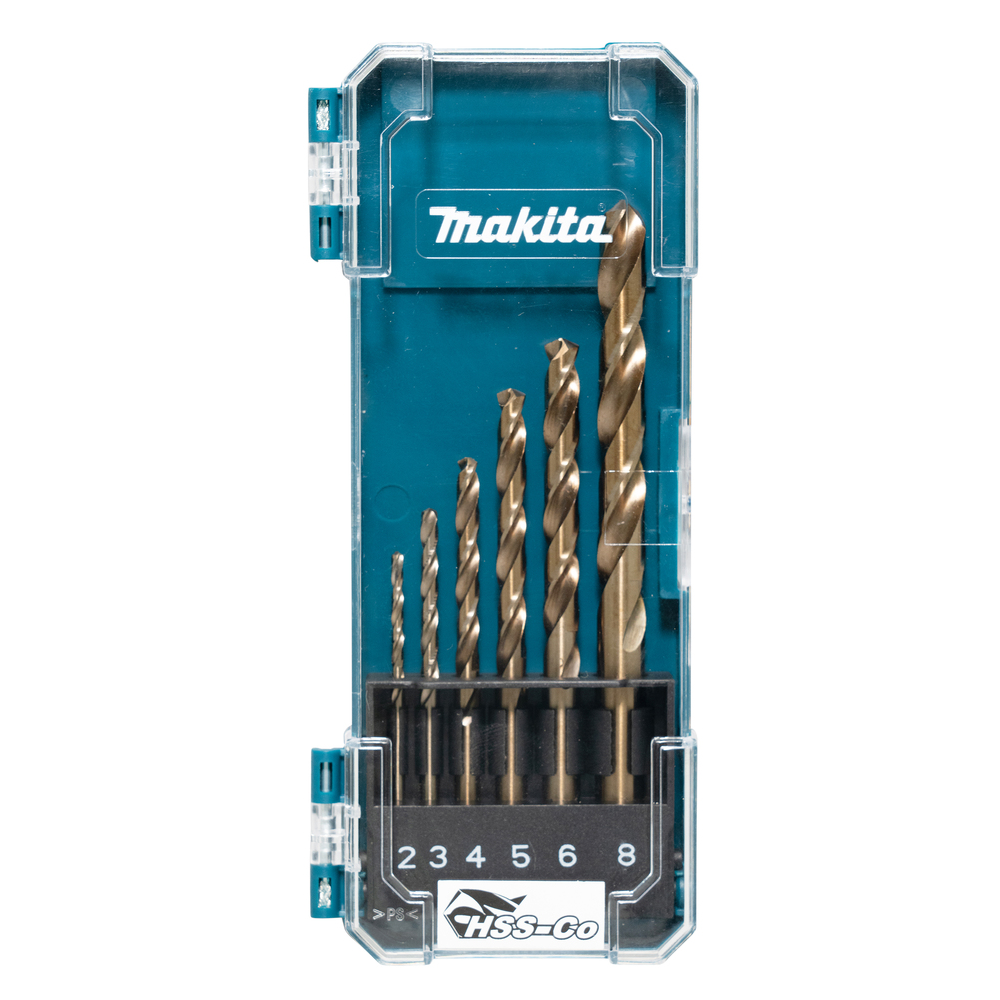 HSS-CO metalo grąžtų rinkinys Makita D-75758, 6 vnt (2,3,4,5,6,8 mm) 1 HSS-CO metalo grąžtų rinkinys Makita D-75758, 6 vnt (2,3,4,5,6,8 mm) 1