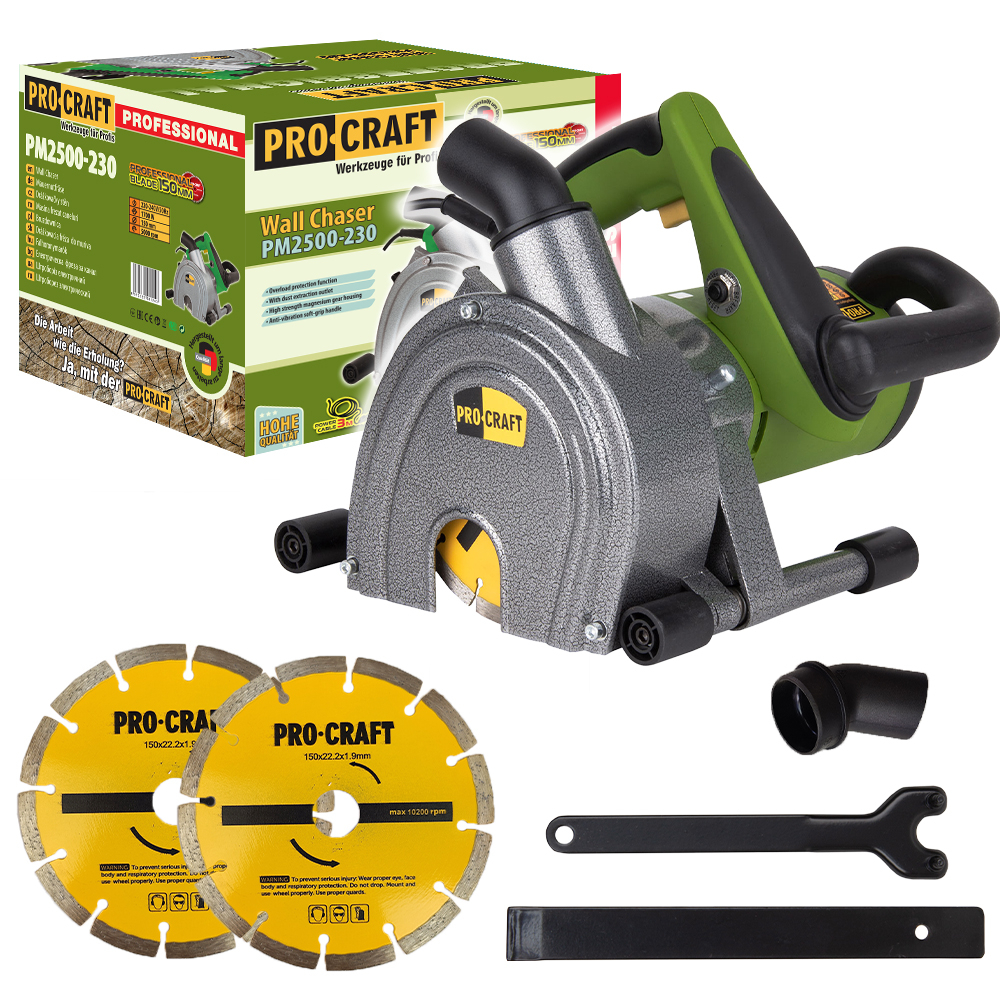 Elektrinė griovelių freza ProCraft PM2500-230, 1700 W Elektrinė griovelių freza ProCraft PM2500-230, 1700 W