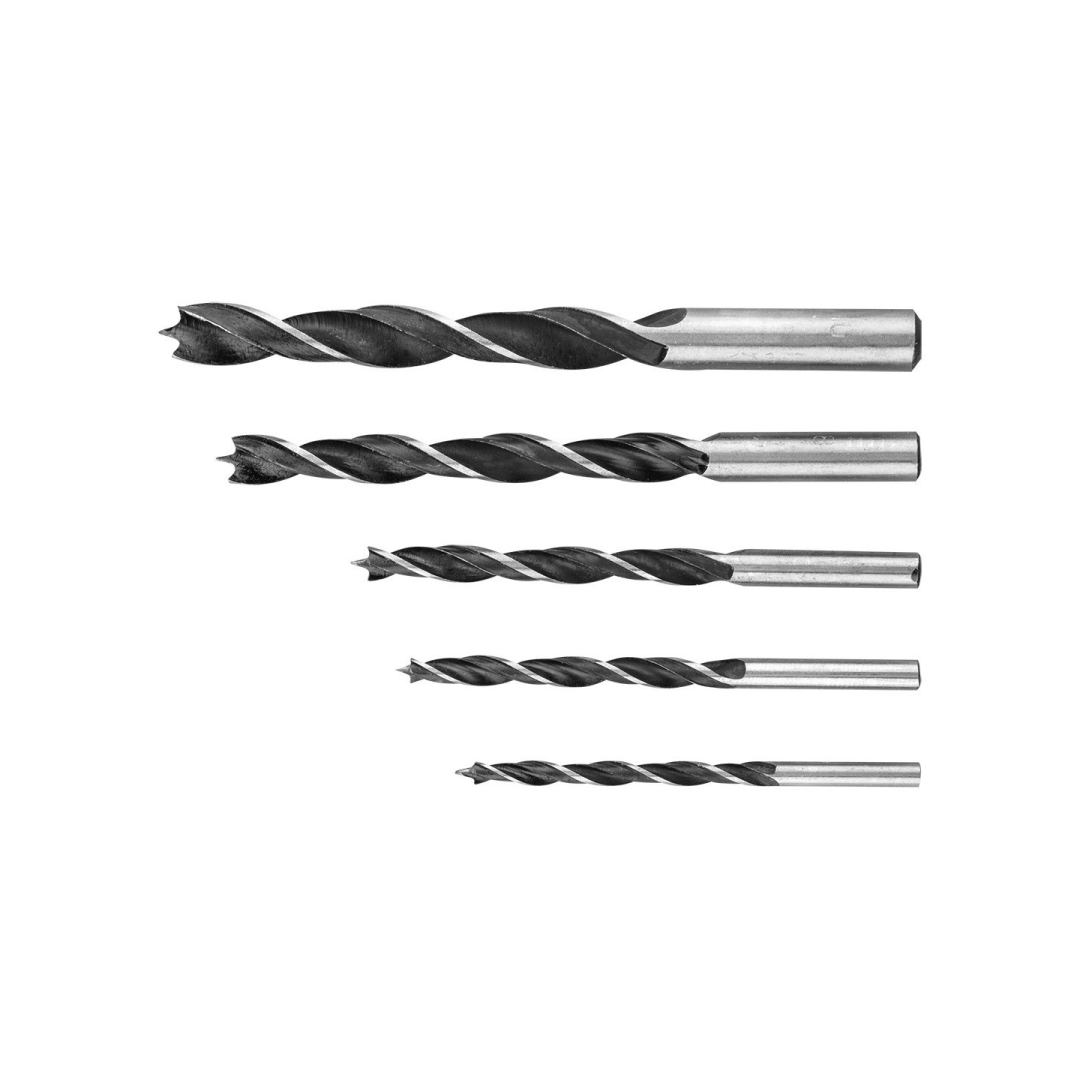 Grąžtai medžiui, 4 - 10 mm, komplekte 5 vnt Grąžtai medžiui, 4 - 10 mm, komplekte 5 vnt