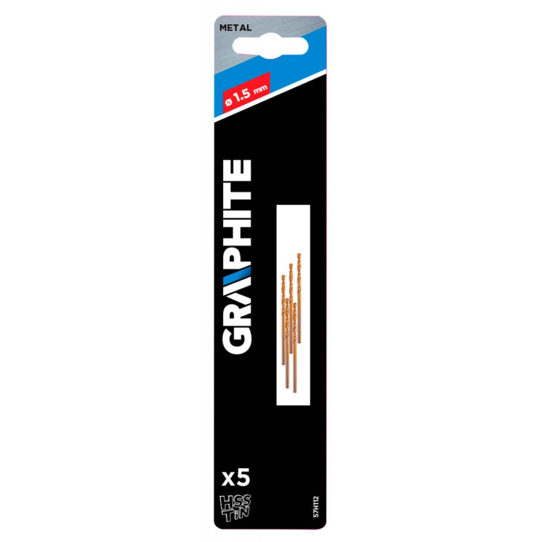 Grąžtas HSS-TiN 1.5 mm / 5 vnt. 1 Grąžtas HSS-TiN 1.5 mm / 5 vnt. 1