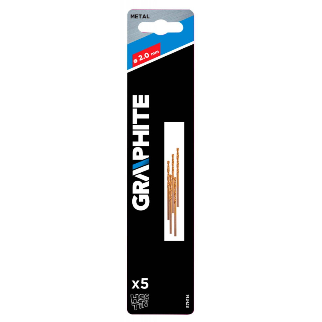 Grąžtas HSS-TiN 2.0 mm / 5 vnt. 1 Grąžtas HSS-TiN 2.0 mm / 5 vnt. 1