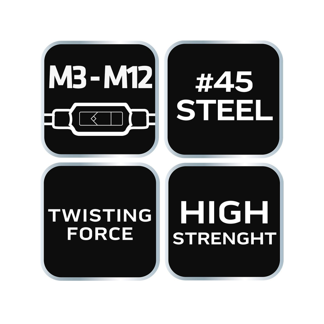 Grąžto laikiklis M3 - M12, plienas 6