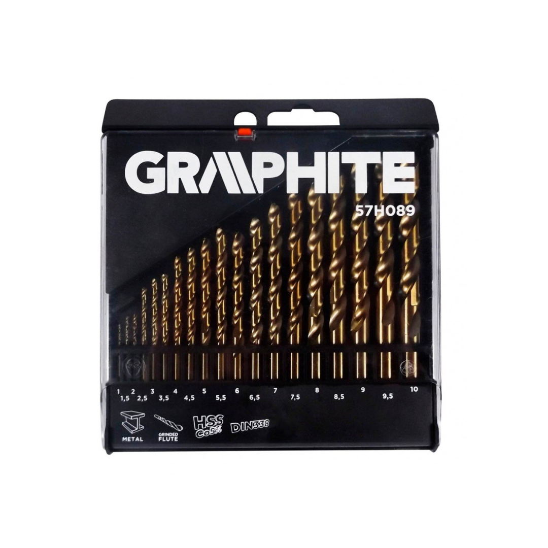 Grąžtų komplektas HSS-Co 1.0 - 10.0 mm / 19 vnt. 1 Grąžtų komplektas HSS-Co 1.0 - 10.0 mm / 19 vnt. 1