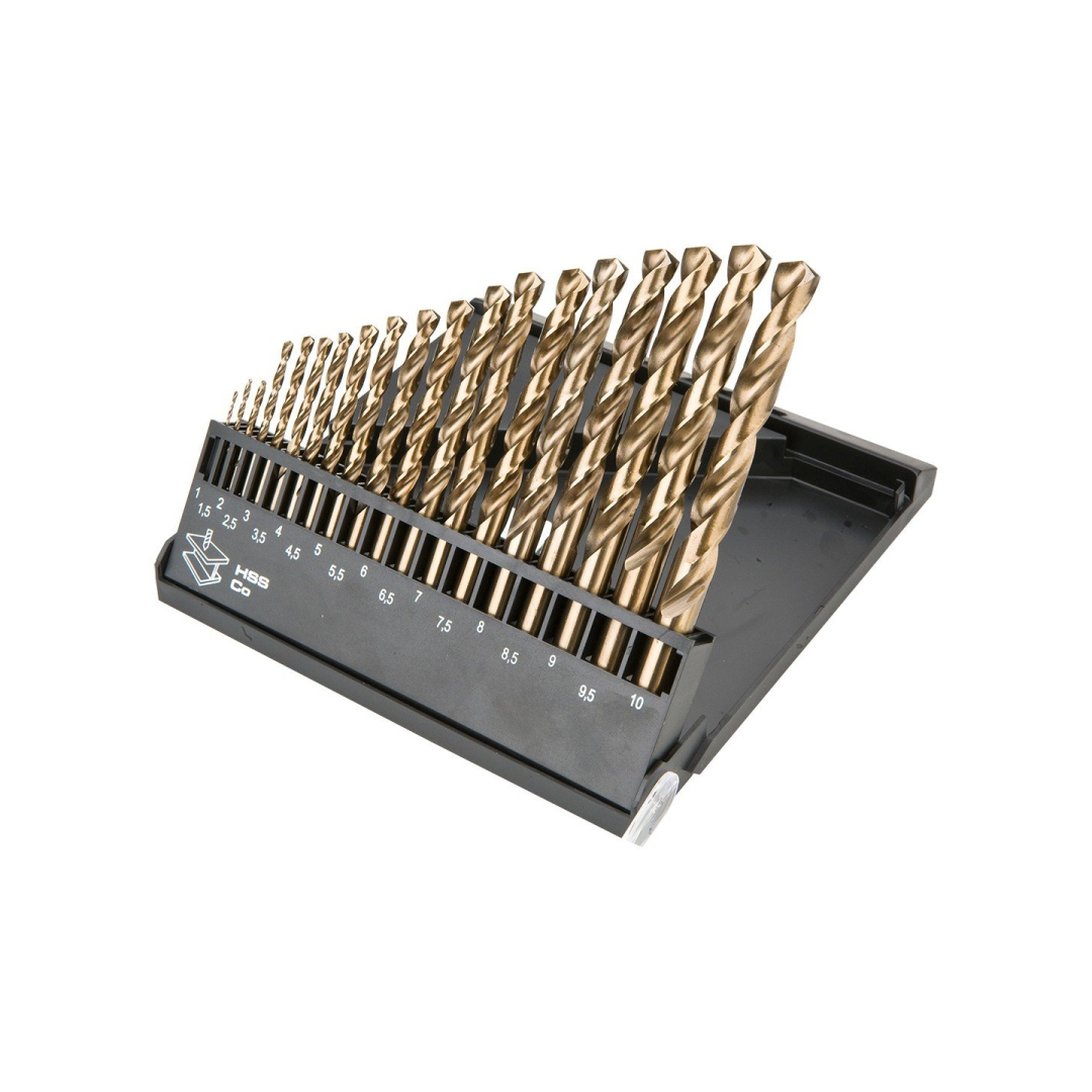 Grąžtų komplektas HSS-Co 1.0 - 10.0 mm / 19 vnt. Grąžtų komplektas HSS-Co 1.0 - 10.0 mm / 19 vnt.