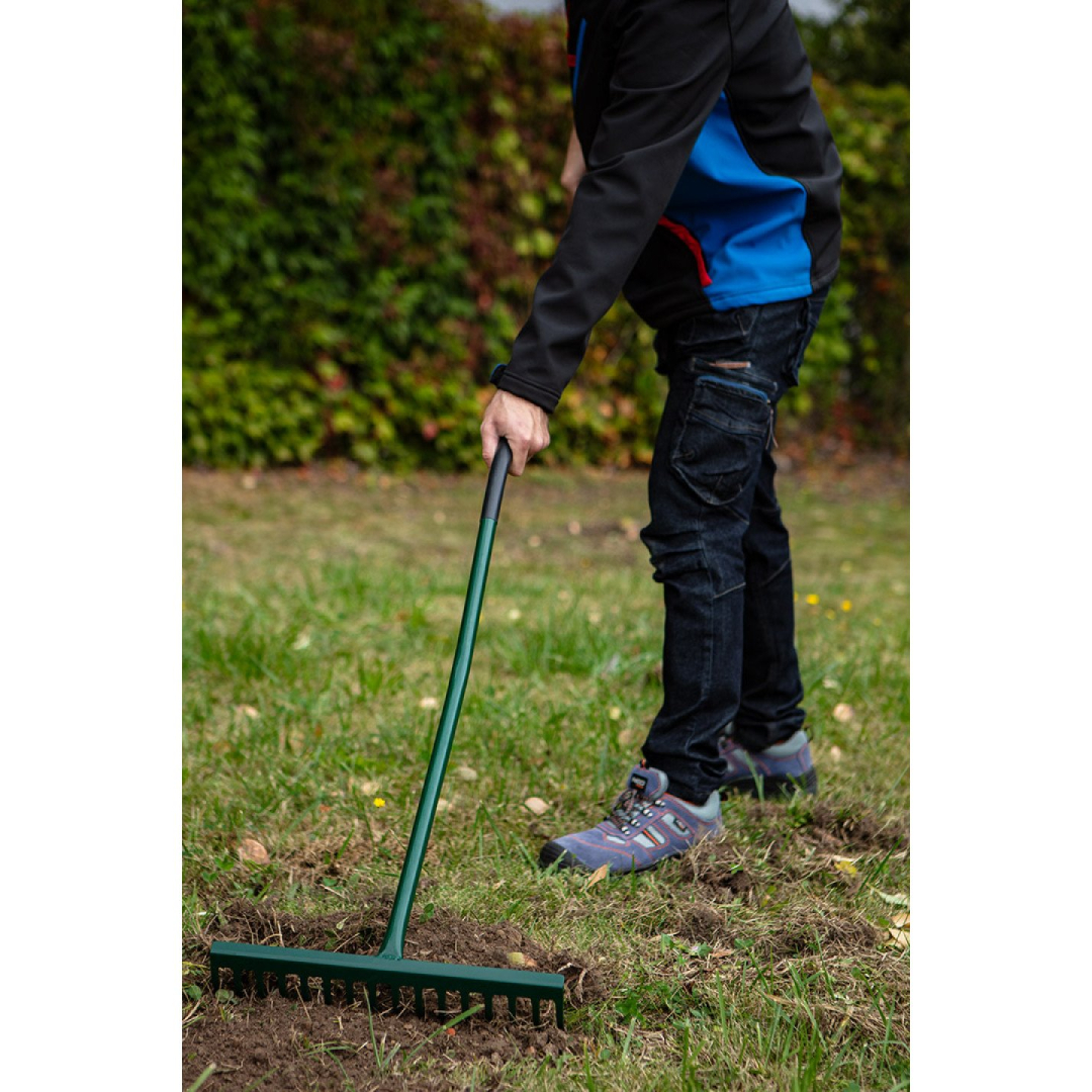 Grėblys 16 noragų, gumuota metalinė ergonomiška rankena 1