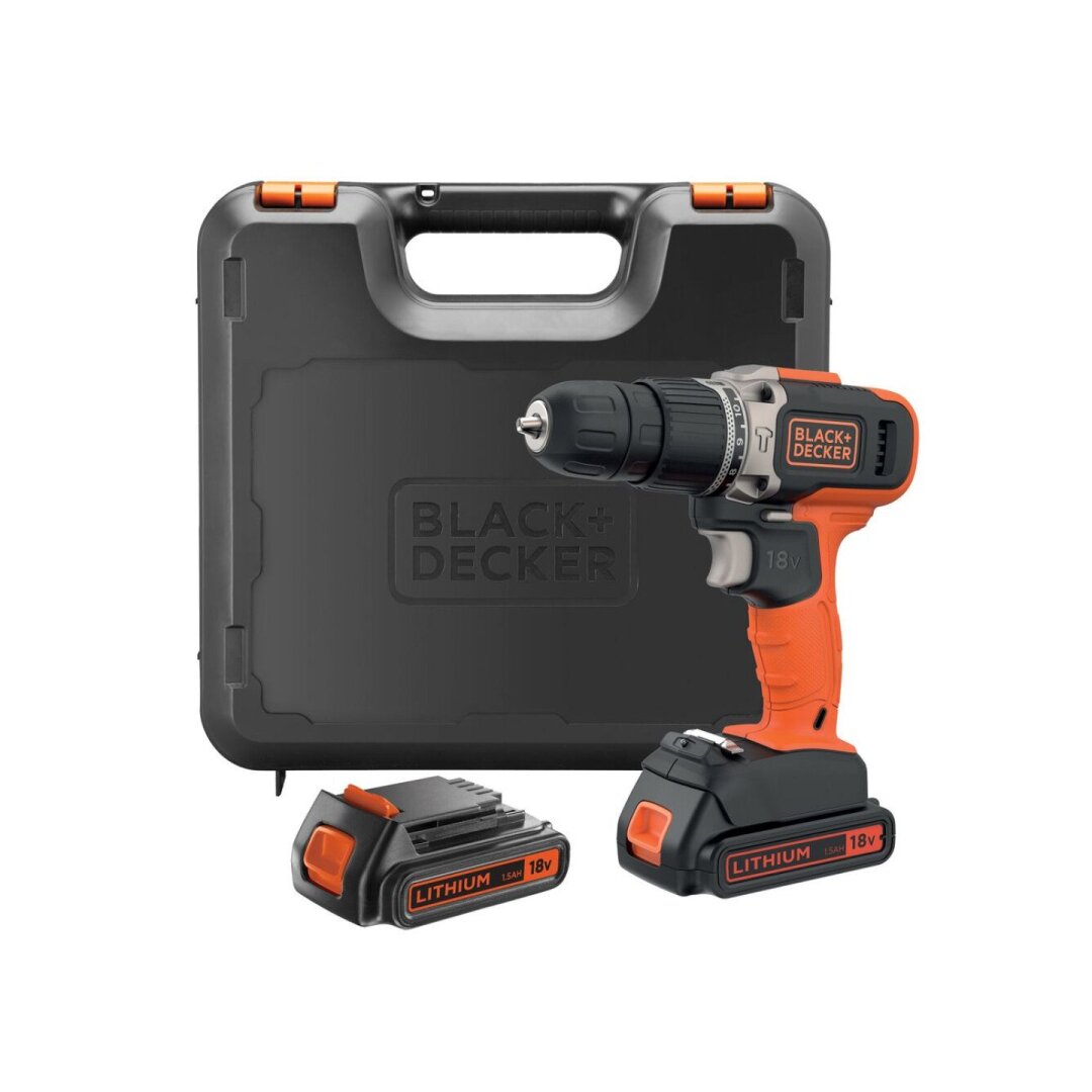 Akumuliatorinis gręžtuvas Black&Decker BCD003C2K-QW, 18V, 1x1,5Ah