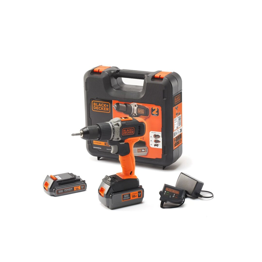 Akumuliatorinis gręžtuvas Black&Decker BCD003MEM2K-QW,18V, 2x2,5Ah