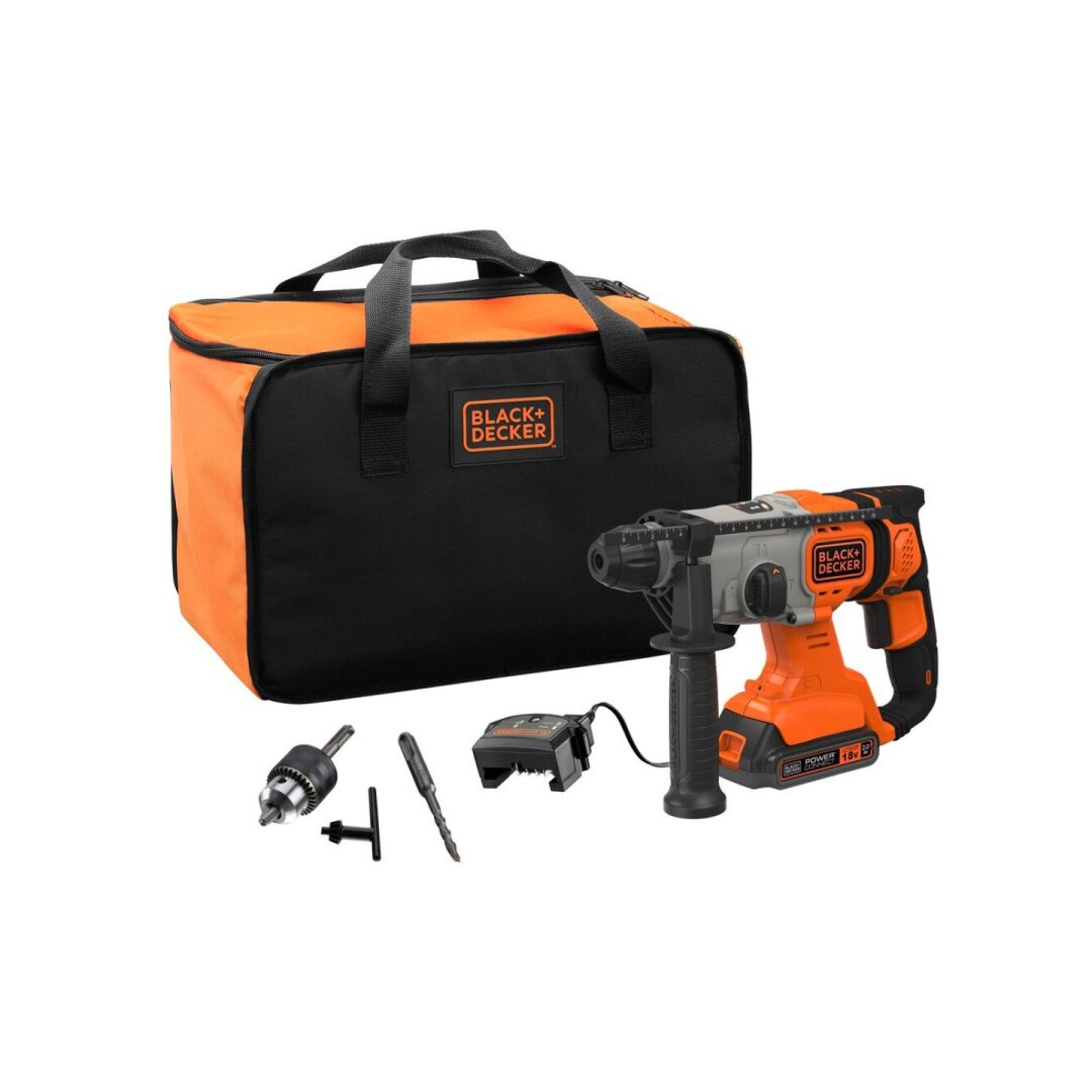 Akumuliatorinis gręžtuvas Black&Decker BCD900D1S-QW, 18V, 1x 2Ah