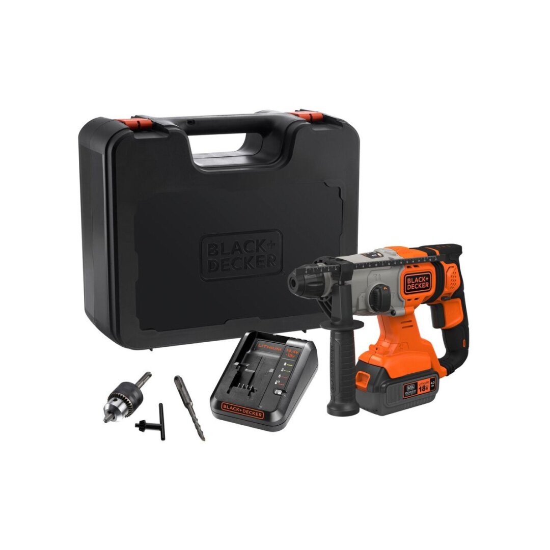 Akumuliatorinis gręžtuvas Black&Decker BCD900M1K-QW, 18V, 1x4Ah