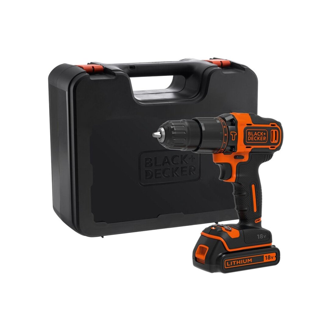 Akumuliatorinis gręžtuvas Black&Decker BDCHD18K-QW, 18V, 1X1,5Ah