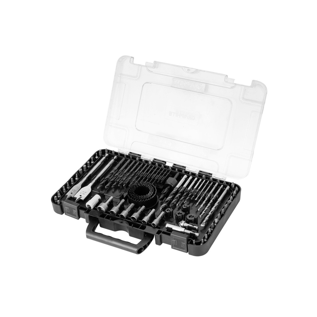 Gręžtuvas ir bitų rinkinys, lizdai, 90 El. Gręžtuvas ir bitų rinkinys, lizdai, 90 El.