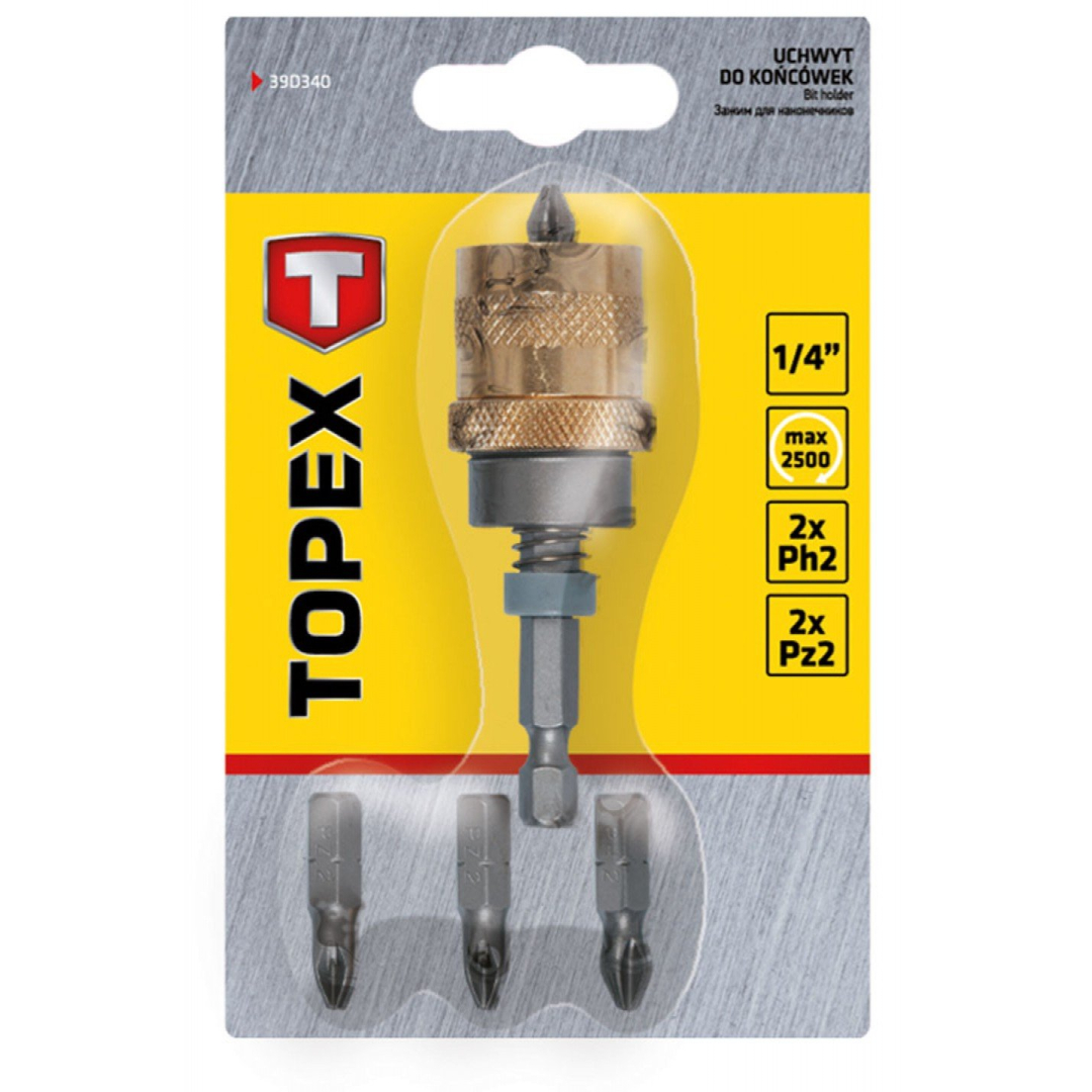 Griebtuvas antgaliams 1/4" su ribotuvu 1 Griebtuvas antgaliams 1/4" su ribotuvu 1