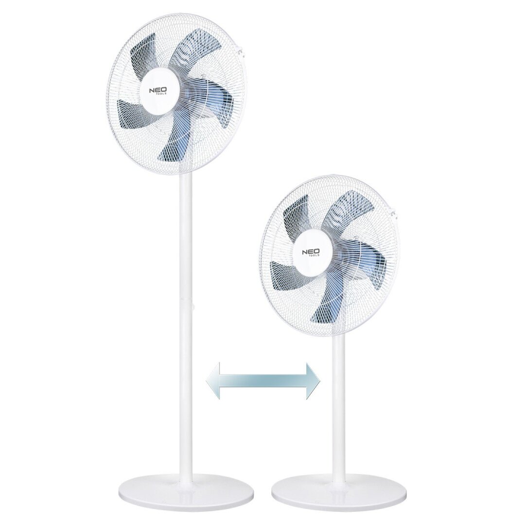 Grindų ventiliatorius 50 W, 40 cm skersmens, 3 greičiai, osciliacinis, baltas 2 Grindų ventiliatorius 50 W, 40 cm skersmens, 3 greičiai, osciliacinis, baltas 2