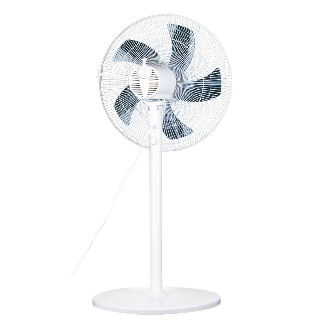 Grindų ventiliatorius 50 W, 40 cm skersmens, 3 greičiai, osciliacinis, baltas 4