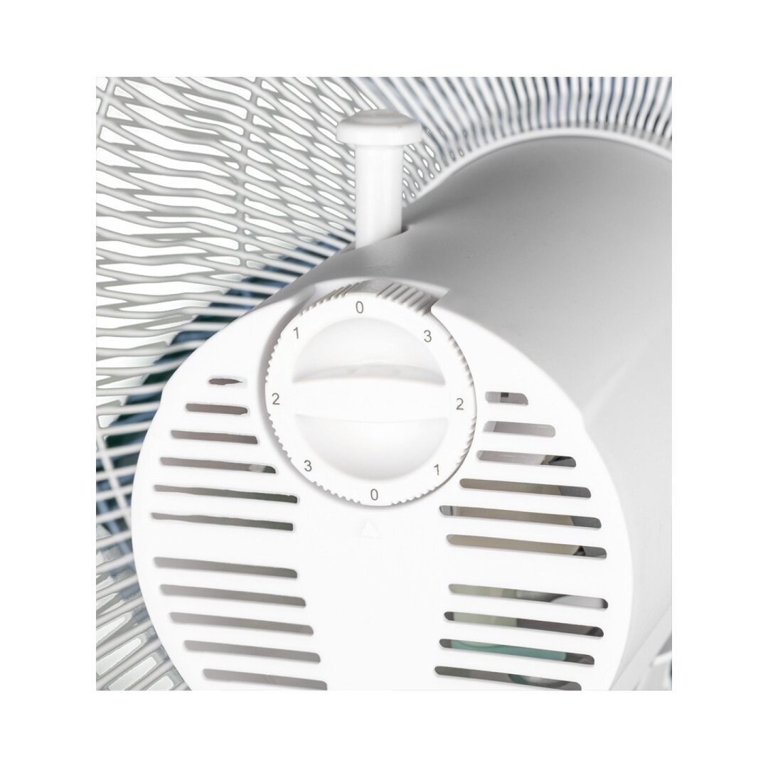 Grindų ventiliatorius 50 W, 40 cm skersmens, 3 greičiai, osciliacinis, baltas 6 Grindų ventiliatorius 50 W, 40 cm skersmens, 3 greičiai, osciliacinis, baltas 6