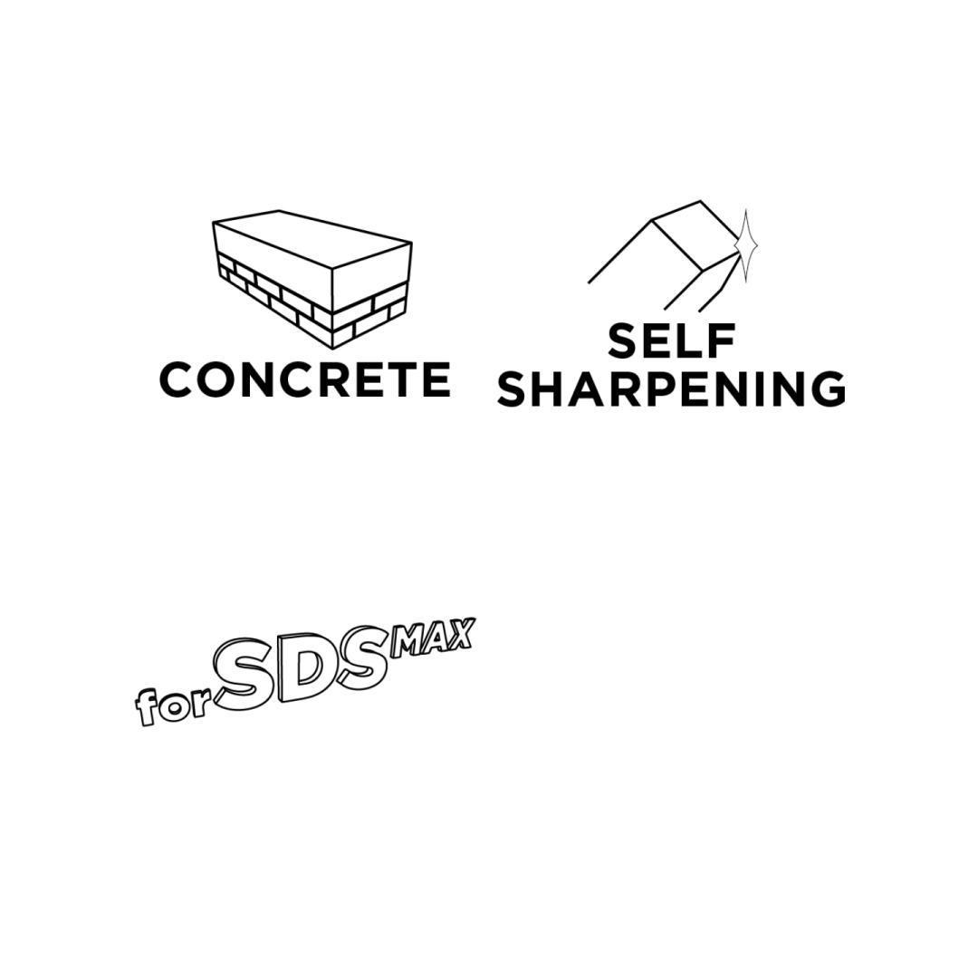 Griovelio taško kaltas SDS Max savaime pagaląsti 18 x 400 mm 7