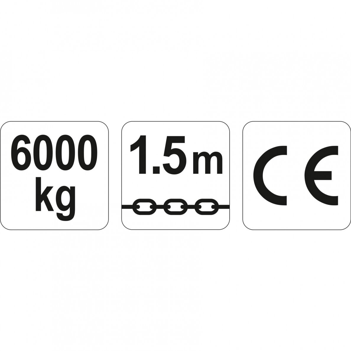 Grandininė gervė su svertu Yato 1,5M, 6,0 T (YT-58967) 2 Grandininė gervė su svertu Yato 1,5M, 6,0 T (YT-58967) 2