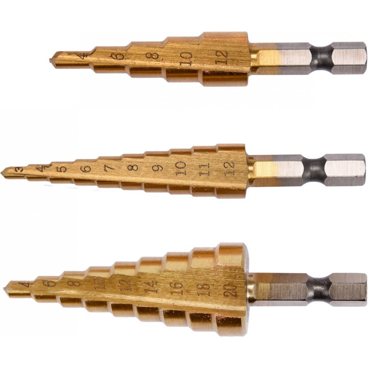 Grąžtai skylės (pa)platinimui pakopiniai | 3-20 mm | 3 vnt. (YT-44731)