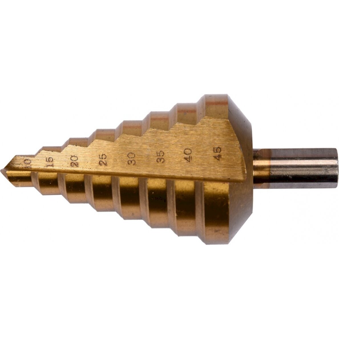 Grąžtas skylės (pa)platinimui pakopinis | 10-45 mm (YT-44742) Grąžtas skylės (pa)platinimui pakopinis | 10-45 mm (YT-44742)