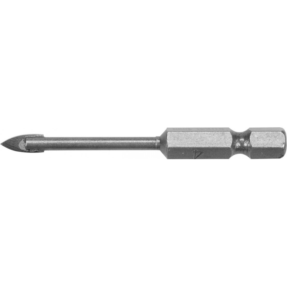 Grąžtas stiklui ir keramikai | 6.3 mm (1/4") galu | 4 mm (21701) Grąžtas stiklui ir keramikai | 6.3 mm (1/4") galu | 4 mm (21701)