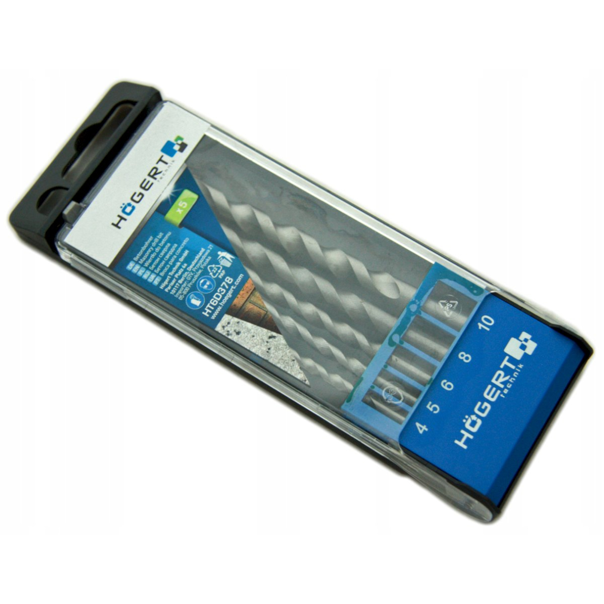 Grąžtų betonui komplektas 4-10mm / 5 dalių Grąžtų betonui komplektas 4-10mm / 5 dalių