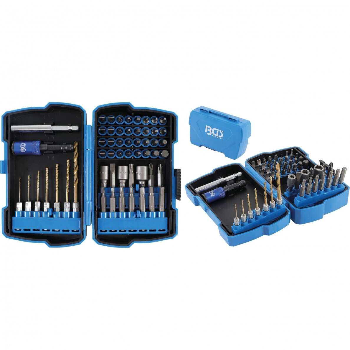 Grąžtų ir antgalių rinkinys BGS-technic 1/4", 55 vnt. 1 Grąžtų ir antgalių rinkinys BGS-technic 1/4", 55 vnt. 1