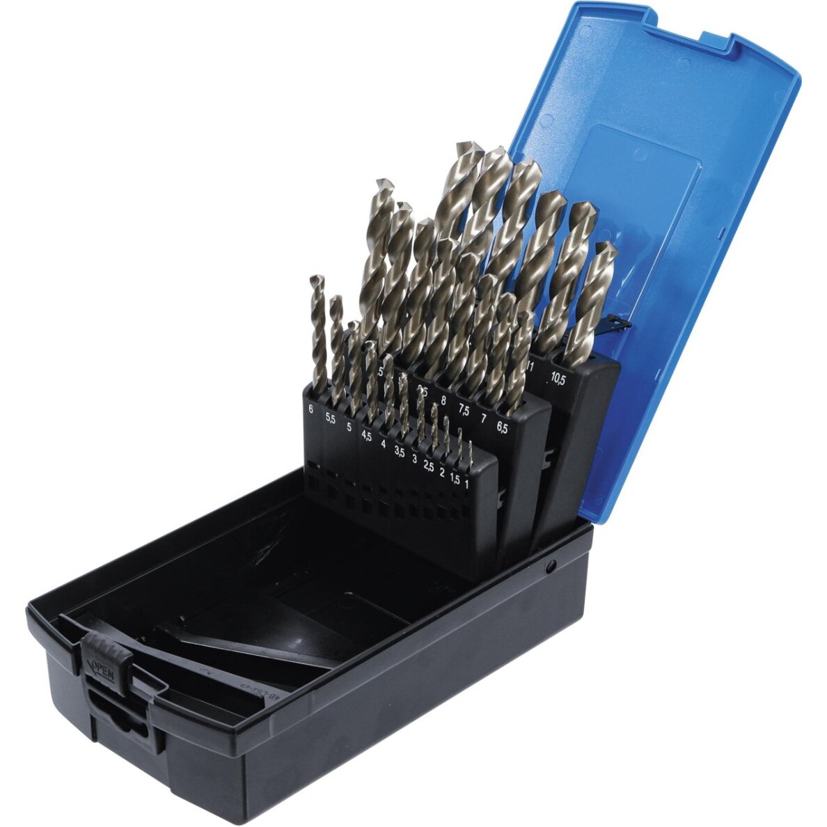 Grąžtų komplektas HSS | Ø 1 - 13 mm | 26 vnt (110) Grąžtų komplektas HSS | Ø 1 - 13 mm | 26 vnt (110)