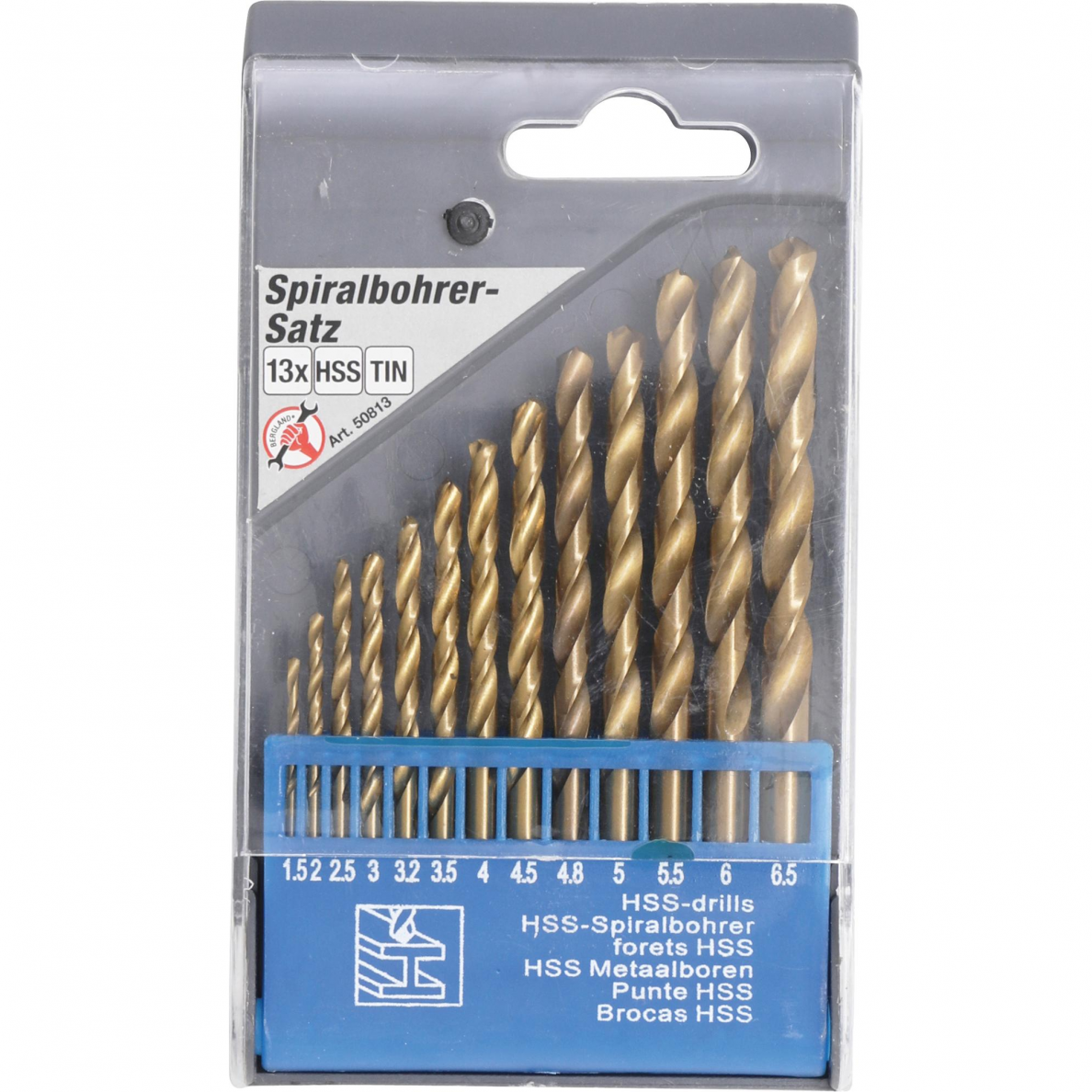 Grąžtų metalui rinkinys BGS-technic 50813, 1,5-6,5 mm, 13 vnt. 1 Grąžtų metalui rinkinys BGS-technic 50813, 1,5-6,5 mm, 13 vnt. 1