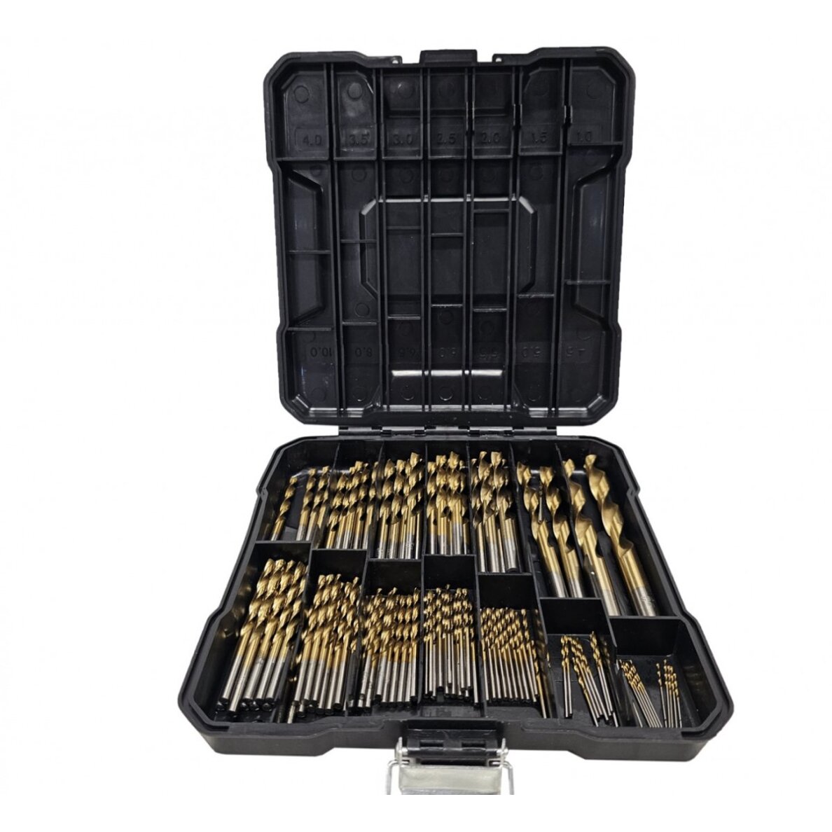 Grąžtų metalui rinkinys | HSS 4241 | titano nitridas | 1 - 10 mm | 107 vnt. (DB107S) Grąžtų metalui rinkinys | HSS 4241 | titano nitridas | 1 - 10 mm | 107 vnt. (DB107S)