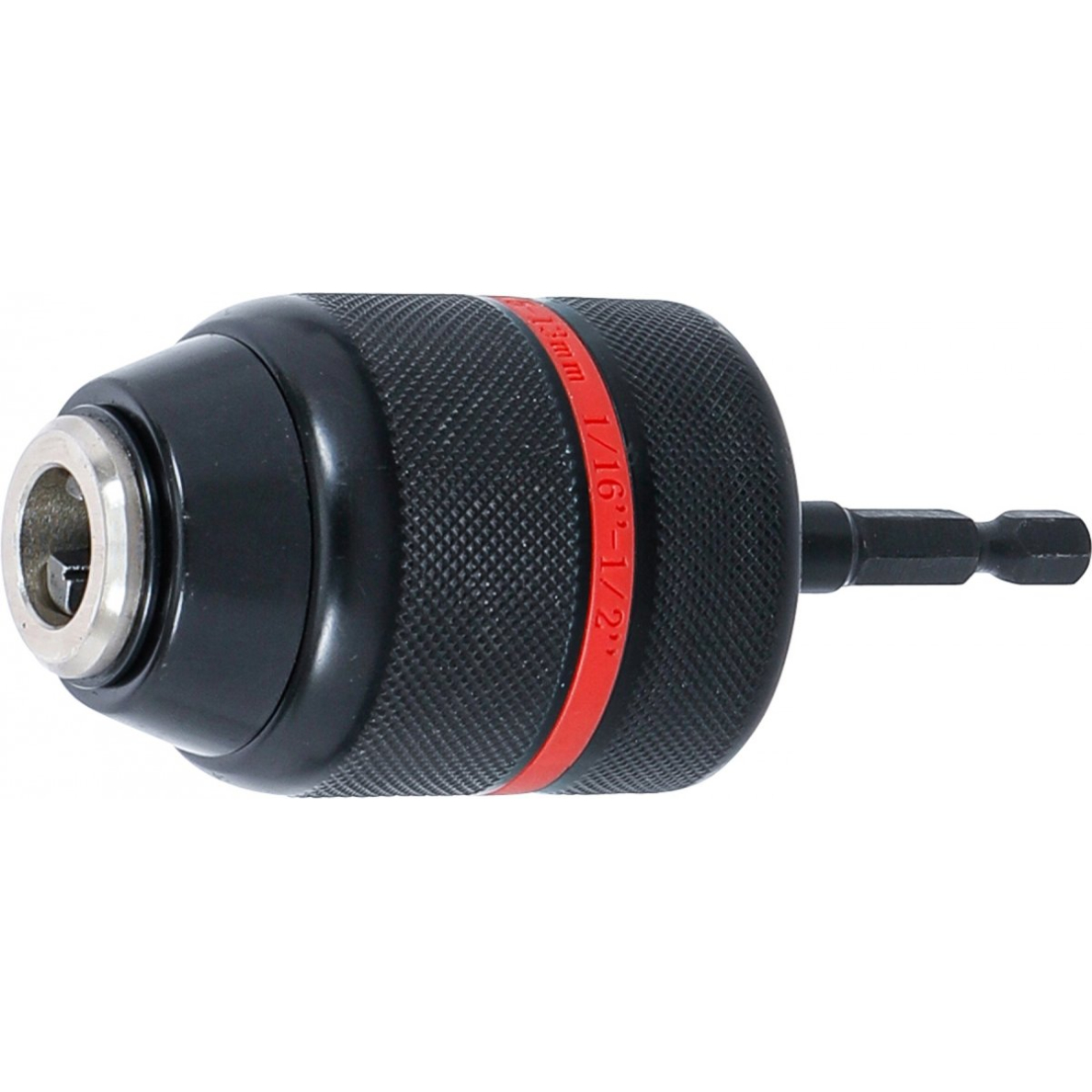 Greito užspaudimo griebtuvas | metalinė versija | 6,3 mm (1/4") antgalis x 20 UNF | 1.5 - 13 mm (74470) Greito užspaudimo griebtuvas | metalinė versija | 6,3 mm (1/4") antgalis x 20 UNF | 1.5 - 13 mm (74470)