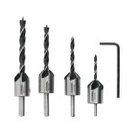 Grąžtai/frezos medžiui | 5 vnt | 3-6 mm | HSS 4241 (22720)