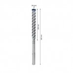 Grąžtas betonui Bosch SDS-max-8X, 24x200x320 mm, 2608900238